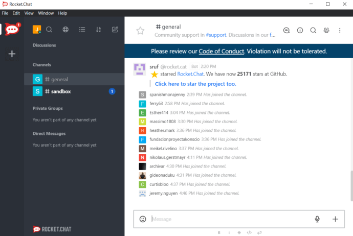 Rocket.Chat — best for teams with high data protection standards