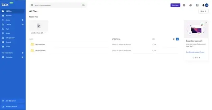 Box secure cloud content management for business document sharing